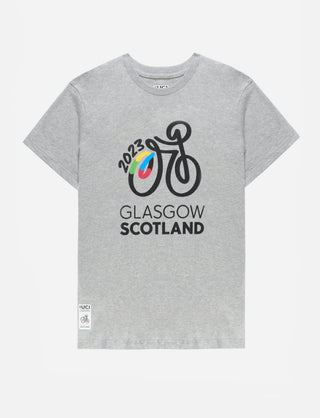 Cycling Worlds Logo T-Shirt - Mens Grey - 2023 UCI Cycling World Championships
