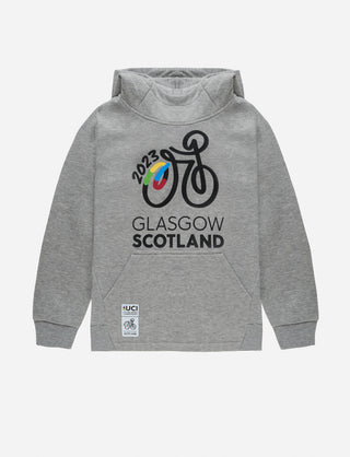 Cycling Worlds Logo Hoodie - Kids Grey - 2023 UCI Cycling World Championships