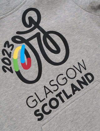 Cycling Worlds Logo Hoodie - Kids Grey - 2023 UCI Cycling World Championships