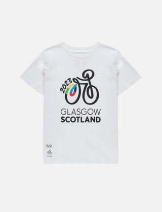 Cycling Worlds Logo T-Shirt - Kids White - 2023 UCI Cycling World Championships