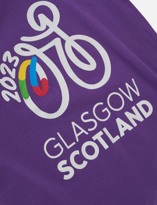 Cycling Worlds Logo T-Shirt - Womens Purple - 2023 UCI Cycling World Championships