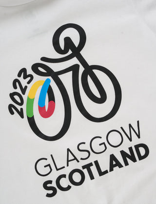 Cycling Worlds Logo T-Shirt - Womens White - 2023 UCI Cycling World Championships