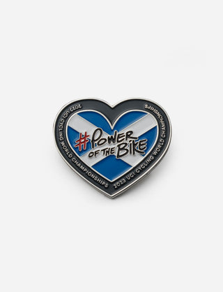 Cycling Worlds Scotland Heart Pin Badge - 2023 UCI Cycling World Championships