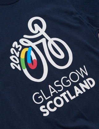 Cycling Worlds Logo T-Shirt - Mens Navy - 2023 UCI Cycling World Championships